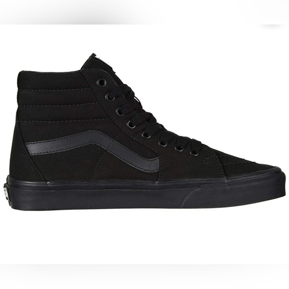 Vans Other - Vans Black High-Top Canvas Sneakers with Off The Wall Patch